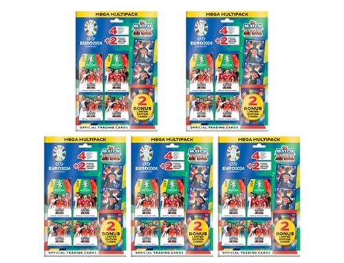 Topps UEFA Euro 2024 Germany Match Attax Trading Cards – 5X Mega Multipack von Match Attax