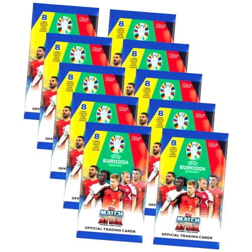Topps UEFA Euro 2024 Trading Cards Germany Match Attax Karten - EM Sammelkarten - 10 Booster von Match Attax