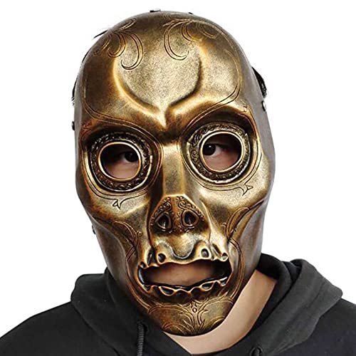 Totenkopf-Maske, Harz, Halloween, Tanzparty, Requisiten, Kostüm, Cosplay, Maske für Erwachsene (Kupfer - B) von Generisch