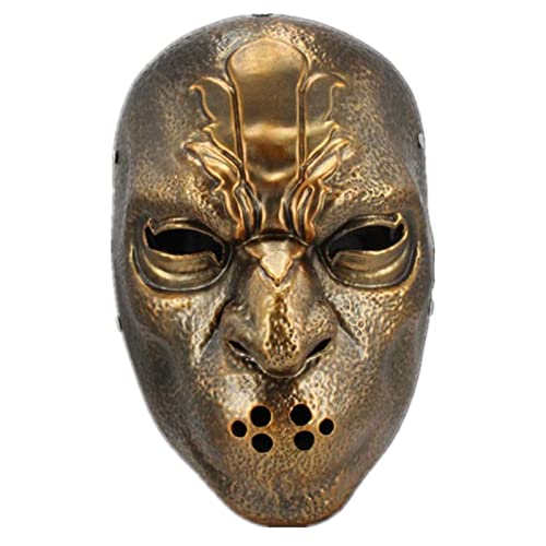 Totenkopf-Maske aus Kunstharz, Motiv: Todesser, Halloween, Tanzparty, Requisiten, Kostüm, Cosplay, Maske für Erwachsene (Kupfer-B) von Generisch