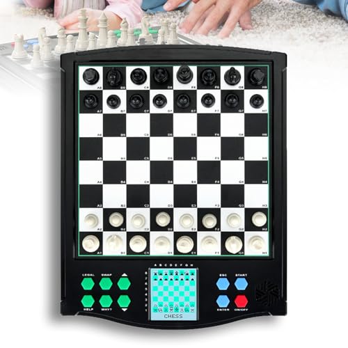 Touch Elektronisches Schachset mit übersichtlichem Display, Auto-Spielspeicher, tragbar für Einzel- oder Zwei-Spieler-Spieler, für Erwachsene von Generisch