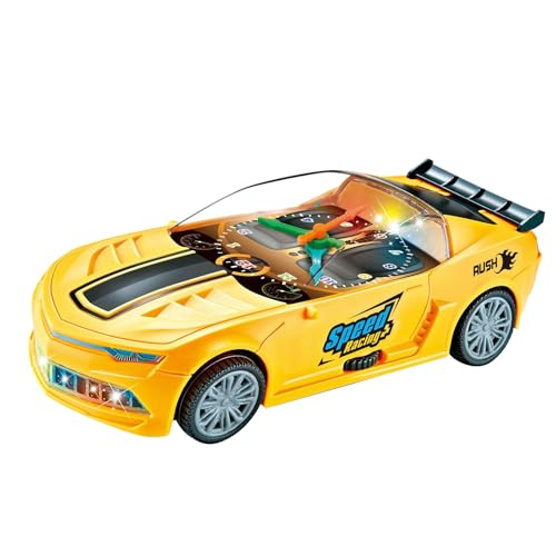 Toy Car, Electric Car, Interactive Play Bump‑and‑go Action Transparent Gears Portable Size Durable Shell Bright Colors Sensor Drive, Collection Kid Toy for Kids von Generisch