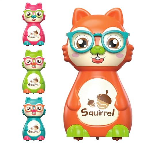 Toy Car for Toddler, 4X Press and Go Race Car 9.5x6.5x5cm, Preschool Learning Activity 200g, Cute Animal Pressing Sliding Friction Vehicle for Boys and Girls von Generisch