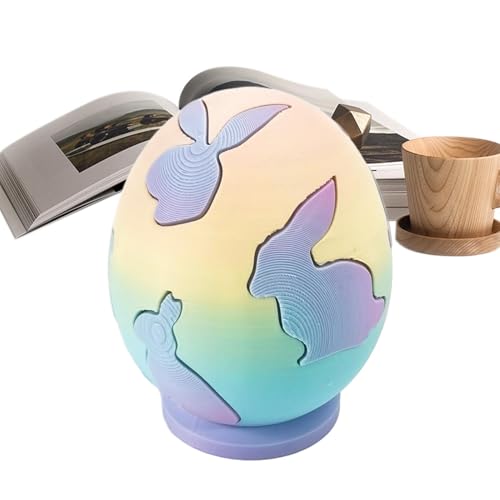 Toy Eggs 3D Printed, Fidget Puzzle Toys, 4.02x3.23 inches Funny Rabbit Puzzle Building Blocks, Decorative Craft Ornament, Creative Holiday Décor for Kids and Adults von Generisch