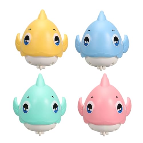 Toy Fish Push and Go, Crawling Fish | 4X Cartoon Baby Spielzeug Fischschub & Pull | Lernen Crawl Walking Kleinkindentwicklung Süßes interaktives lustiges Meer Animal -Spielset für Kinder von Generisch