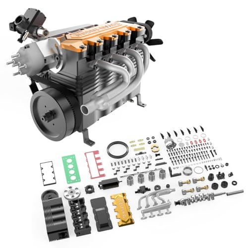 Toyan FS-L400BGC Motormodellbausatz, das funktioniert, L4 Viertakt-Inline-Vierzylinder-Benzinmotor-Modell, 14 cc DIY-Montage, pädagogische Wissenschafts-Kits für Erwachsene (Kit-Version) von Generisch
