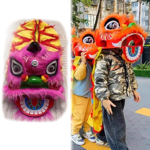Traditionelles chinesisches Löwen-Tanzkostüm für Kinder, Drachen-Poi-Volkskunst-Performance-Outfit für Festival und Party Traditionelles chinesisches Löwen-Tanzkostüm für Kinder, Drachen-Poi-Volkskunst-Performance-Outfit für Festival und Party von Generisch