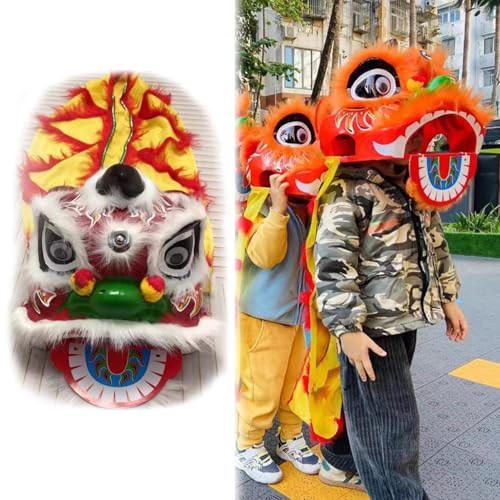 Traditionelles chinesisches Löwen-Tanzkostüm für Kinder, Drachen-Poi-Volkskunst-Performance-Outfit für Festival und Party Traditionelles chinesisches Löwen-Tanzkostüm für Kinder, Drachen-Poi-Volkskunst-Performance-Outfit für Festival und Party von Generisch