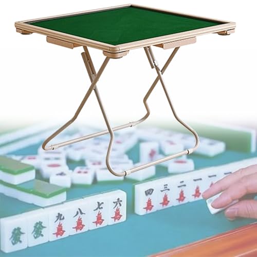 Tragbarer Klapptisch für 4 Spieler, für Mahjong, Poker und Dominosteine, inklusive Getränkehalter und Chip-Rillen Tragbarer Klapptisch für 4 Spieler, für Mahjong, Poker und Dominosteine, inklusive Getränkehalter und Chip-Rillen von Generisch