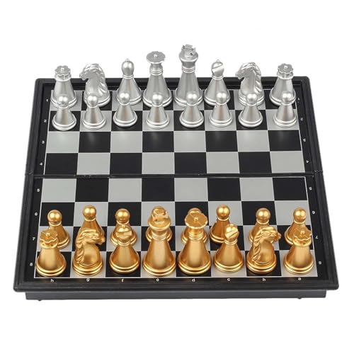 Tragbares Schach, tragbares Design, 25x25x2cm, Magnetic Chess Set, interaktives Spielboard, logisches Denken, für Anfänger Teenager -Studenten Erwachsene Travel Road Trips Tragbares Schach, tragbares Design, 25x25x2cm, Magnetic Chess Set, interaktives Spielboard, logisches Denken, für Anfänger Teenager -Studenten Erwachsene Travel Road Trips von Generisch