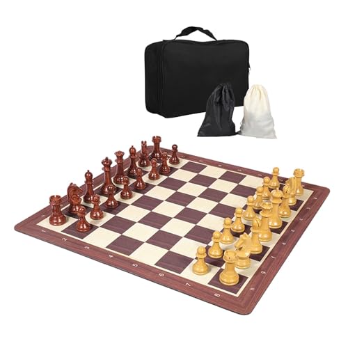 Tragbares Schachset mit Aufbewahrungstasche, Faltbares Brett für einfaches Reisen und Lernen, ideal für Anfänger und Erwachsene Tragbares Schachset mit Aufbewahrungstasche, Faltbares Brett für einfaches Reisen und Lernen, ideal für Anfänger und Erwachsene von Generisch