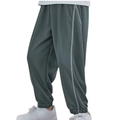 Trainingshose für Kinder, volle Länge, athletisch, weites Bein, gestreift, Y2K, Hip-Hop-Fallschirmhose, für Sommer, leger, Streetwear Trainingshose für Kinder, volle Länge, athletisch, weites Bein, gestreift, Y2K, Hip-Hop-Fallschirmhose, für Sommer, leger, Streetwear von Generisch