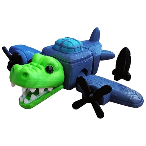 Tralalero Tralala Figur, Bombardiro Crocodilo Italienischer Brainrot Bausteine, Tiere, Bauspielzeug-Set, Sammelfigur – für Sammlung und Dekoration (Bombardiro Crocodilo) von Generisch