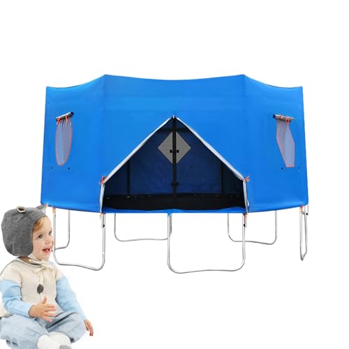 Trampolin Zelt | Trampolin Dach | Kindertrampolin | Wetterfestes Zelt Mit Uv- Und Windschutz Für Garten, Hinterhof, Spielplatz Und -Camping, Ideal Für Ganzjährige Outdoor-Spielzeit von Generisch