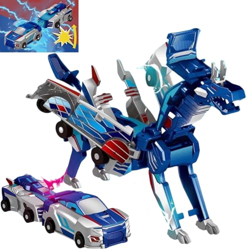 Transformierendes Auto, 2 Stück Kollision Deformation Kombinierter Car, Einhorn Transforming Roboter Spielzeug für Kinder ab 2 3 4 5 6 7 8 9 10 Jahre Jungen Mädchen Kindergeschenk Spielzeugauto von Generisch