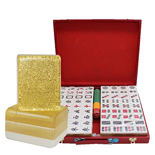 Transparentes Kristall handgerolltes Mahjong Set mit 144 Spielsteinen und Holzkiste für Familien- und Partyspiele Transparentes Kristall handgerolltes Mahjong Set mit 144 Spielsteinen und Holzkiste für Familien- und Partyspiele von Generisch