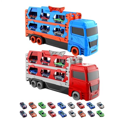 Transportfahrzeug-Spielzeug, Spielzeug-Transport-LKW für Kinder - Lustiges faltbares Transport-LKW-Spielzeug für Mädchen,Auto-LKW-Spielzeug mit 18 kleinen Fahrzeugen für, Mädchen, Kleinkinder und Kin Transportfahrzeug-Spielzeug, Spielzeug-Transport-LKW für Kinder - Lustiges faltbares Transport-LKW-Spielzeug für Mädchen,Auto-LKW-Spielzeug mit 18 kleinen Fahrzeugen für, Mädchen, Kleinkinder und Kin von Generisch