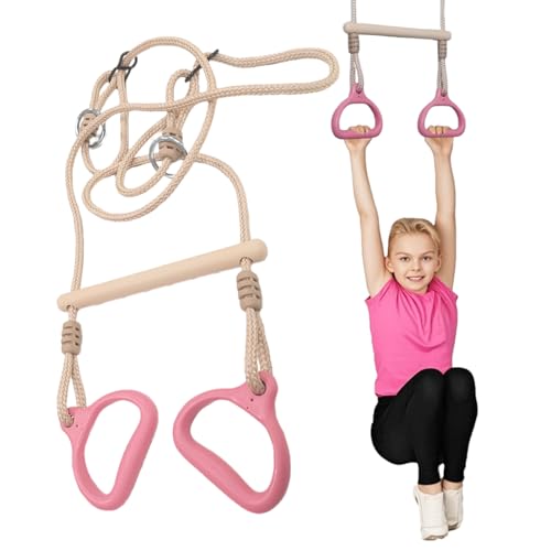 Trapezstange – PE P Hardware 145x38x3cm | Trapez-Schaukel Klettergerüst-Befestigung | Outdoor-Fitness-Spielplatz-Stange Für Kinder Erwachsene Fitness Krafttraining Und Tägliche Übungs-Verwendung von Generisch