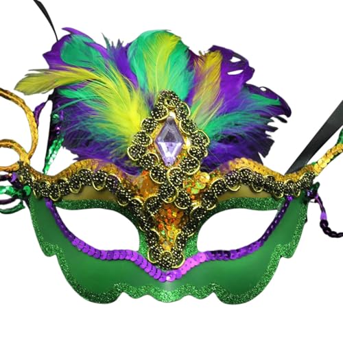 Trendige Masken für Karneval Federn venezianischer Narren Casual Ball Maskerade Masken Karneval Dekorationen Party Kostüme Maske Stirnbänder 2025 Karneval Gas Outfis Outfit Kopfbedeckung von Generisch
