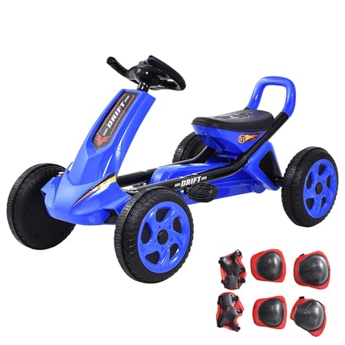 Go-Kart, Tretfahrzeug Mit Lenkrad, Ergonomisch Verstellbarem Sitz, Rutschfesten Rädern, Tragbarer Tretfahrzeug Mit Tretkurbel, Kinderfahrzeug Für Kinder Im Alter Von 3–8 Jahren, Dark Blue Go-Kart, Tretfahrzeug Mit Lenkrad, Ergonomisch Verstellbarem Sitz, Rutschfesten Rädern, Tragbarer Tretfahrzeug Mit Tretkurbel, Kinderfahrzeug Für Kinder Im Alter Von 3–8 Jahren, Dark Blue von Generisch
