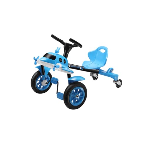 Tretauto mit 4 Rädern, Verstellbarem Sitz, Pedalantrieb Funfahrzeug, Kinderspielzeug Geeignet für Kinder ab 2.5 Jahren (Blau) von Generisch