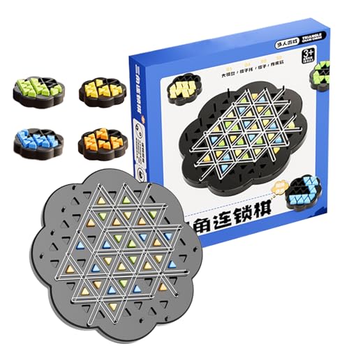 Triangle Chess Game, Puzzle Strategy Playset, 33x33cm, Desktop Rubber Band Board, ABS Family Game Toy, for Interactive Group Entertainment, Compact Size, Indoor Table Fun von Generisch