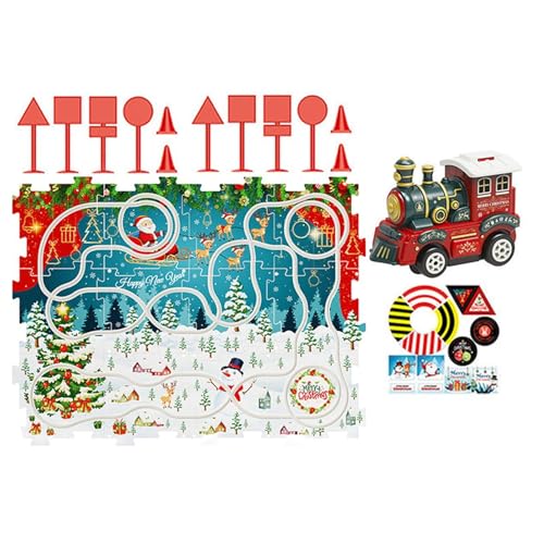 Triebwagen-Puzzle-Gleiswagen Puzzle-Rennwagen,Mehrzweck-Stichsäge, Spielzeugauto, Schienenspielzeug Robustes Auto-Puzzle-Track-Puzzle-Autospielzeug für die Weihnachtsferien von Generisch