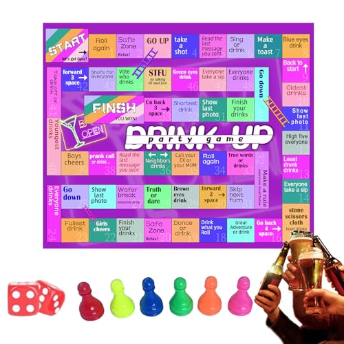 Trinkspiele für Partys | Lustiges Würfelspiel Für Erwachsene Bei Partys,Strategiespiele Für Geburtstag Reise Paare Halloween Date Night Urlaub von Generisch