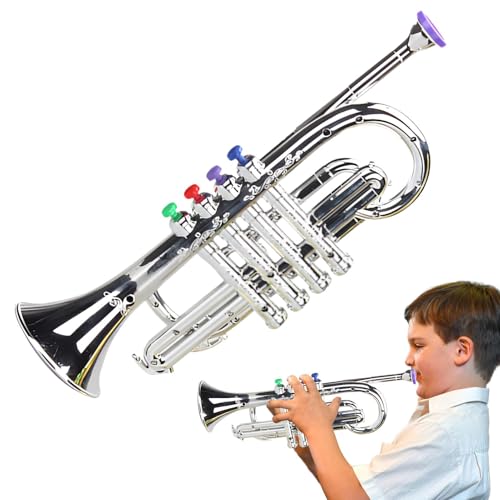 Trompetenhornspielzeug, Trompete für Kinder,Blasinstrument Trompete für Kinder - Simuliertes Musikinstrumentenspielzeug für Kinder für Zuhause, Schule, Kindergarten, Klassenzimmer Trompetenhornspielzeug, Trompete für Kinder,Blasinstrument Trompete für Kinder - Simuliertes Musikinstrumentenspielzeug für Kinder für Zuhause, Schule, Kindergarten, Klassenzimmer von Generisch