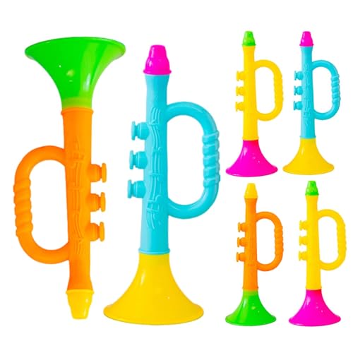 Trompetenspielzeug, Trompete für Kinder, Geräuschentwicklung, einzigartige Neuheit, leuchtende Farben, Trompetenhorn-Musikspielzeug, Trompeten-Simulationsinstrumente von Generisch