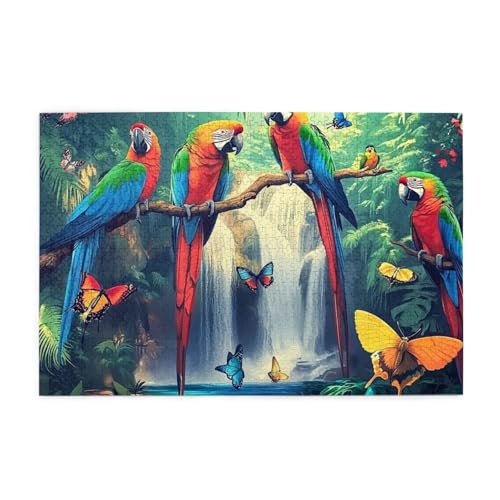 Tropische Papageien und exotische Blumen, 1000 Teile Puzzles für Erwachsene, Holzpuzzles für Erwachsene, Geschenke, Heimdekoration Tropische Papageien und exotische Blumen, 1000 Teile Puzzles für Erwachsene, Holzpuzzles für Erwachsene, Geschenke, Heimdekoration von Generisch