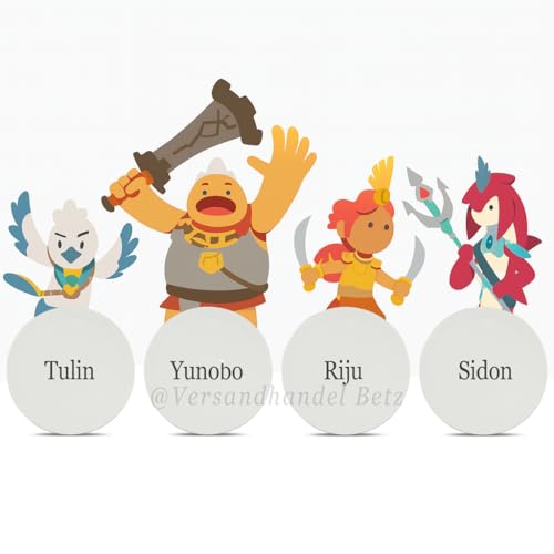 - Tulin Yunobo Riju Sidon - 4X NFC Chips [NEU 2025] für BOTW & TOKT - kompatibel mit Nintendo Switch 1 & 2 von Generisch