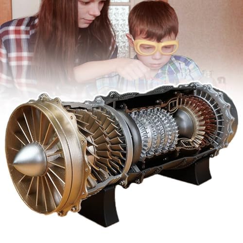 Turbofan Motor-Modellbausatz, DIY-Montage, Metallmotor für pädagogisches MINT-Lern- und Hobby-Enthusiasten Turbofan Motor-Modellbausatz, DIY-Montage, Metallmotor für pädagogisches MINT-Lern- und Hobby-Enthusiasten von Generisch