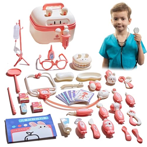 Tut so, als würden Sie Doctor Set spielen - Design Koffer Attrappe Doctor Set für Kinder - Doctor Run Set, Kids Doctor Playset, Multifunctional, Beleuchtung und Sound für Geburtstage Tut so, als würden Sie Doctor Set spielen - Design Koffer Attrappe Doctor Set für Kinder - Doctor Run Set, Kids Doctor Playset, Multifunctional, Beleuchtung und Sound für Geburtstage von Generisch