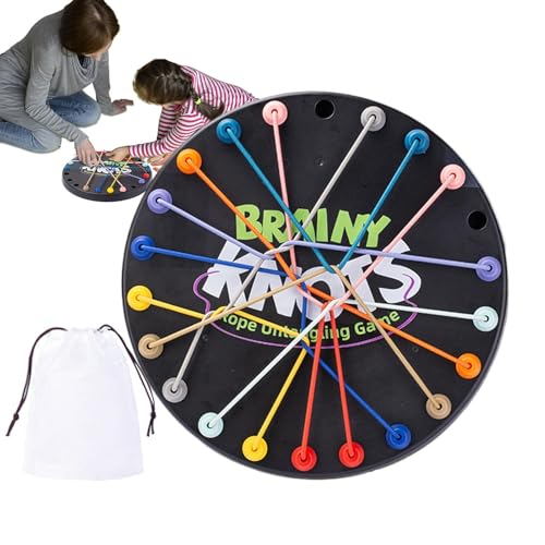Twisted Rope Game, Rope Knot Toy Set, Fun Rope Puzzle Game, Interactive Rope Untying Toy, Challenging Logical Thinking Board Game Set for Kids 3+, Fun Rope Knot Toy Set for Problem-Solving von Generisch