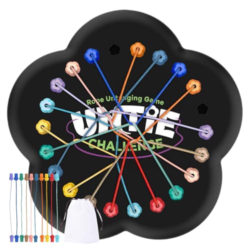 Twisted Tangler Rope Untangling Game, Interactive Rope Sorting Board Game, 9.02x9.21 Inches Fine Motor Skills Lacing Toy for Kids, Knot Puzzle Brain Teaser for Boys and Girls Twisted Tangler Rope Untangling Game, Interactive Rope Sorting Board Game, 9.02x9.21 Inches Fine Motor Skills Lacing Toy for Kids, Knot Puzzle Brain Teaser for Boys and Girls von Generisch
