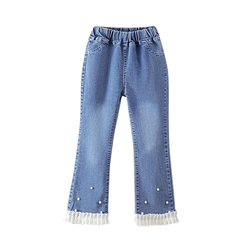 Übergröße, Schulhose, Mädchen, dehnbar, hohe Taille, schmale Hose, Perlen, Spitzenbesatz, ausgestellte Glocke, Denim-Hose, volle Länge, Jeans, Sommer, stilvoll, Bootcut, Streetwear, niedliche Übergröße, Schulhose, Mädchen, dehnbar, hohe Taille, schmale Hose, Perlen, Spitzenbesatz, ausgestellte Glocke, Denim-Hose, volle Länge, Jeans, Sommer, stilvoll, Bootcut, Streetwear, niedliche von Generisch