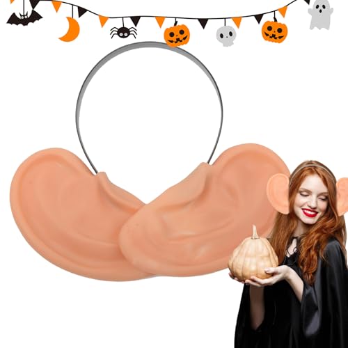 Übergroße gefälschte Ohren - Große Ohren Stirnband | Fake Ears Lustige Riesenohren Kostüm für Halloween Cosplay Party Requisiten Zubehör, Flexibles Leichtes Kostüm Kopfschmuck mit Verstellbarem Band Übergroße gefälschte Ohren - Große Ohren Stirnband | Fake Ears Lustige Riesenohren Kostüm für Halloween Cosplay Party Requisiten Zubehör, Flexibles Leichtes Kostüm Kopfschmuck mit Verstellbarem Band von Generisch