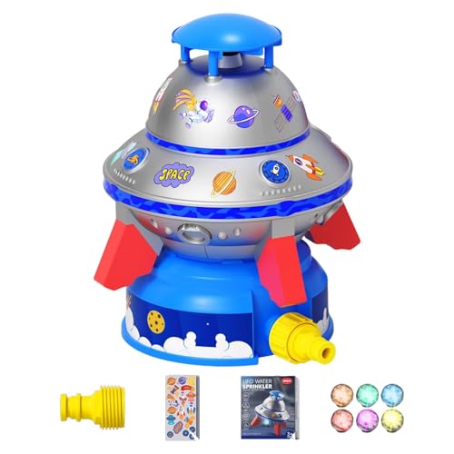 UFO Outdoor Spielzeug für Kinder Abenteuerliches Gartenspielzeug für Jungen und Mädchen ab 3-12 Jahren Wasser Sprühen Strandspielzeug Familientreues Spielzeug für Draußen Sommer Spaß Kinderspielzeug von Generisch