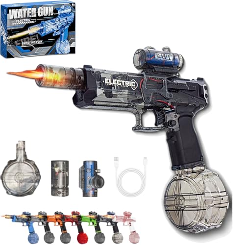 Ultimate Electric Blaster, Electric Water Guns with Light Up, Range Motorized Water Gun with Interactive Lighting, 32.8ft Shooting, for Outdoor Summer Pool Party Games (Black) von Generisch