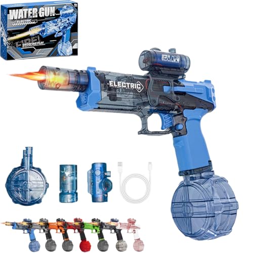 Ultimate Electric Blaster, Electric Water Guns with Light Up, Range Motorized Water Gun with Interactive Lighting, 32.8ft Shooting, for Outdoor Summer Pool Party Games (Blue) von Generisch
