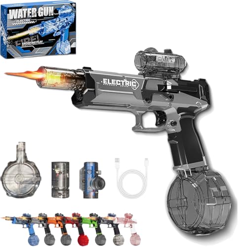 Ultimate Electric Blaster, Electric Water Guns with Light Up, Range Motorized Water Gun with Interactive Lighting, 32.8ft Shooting, for Outdoor Summer Pool Party Games (Gray) von Generisch