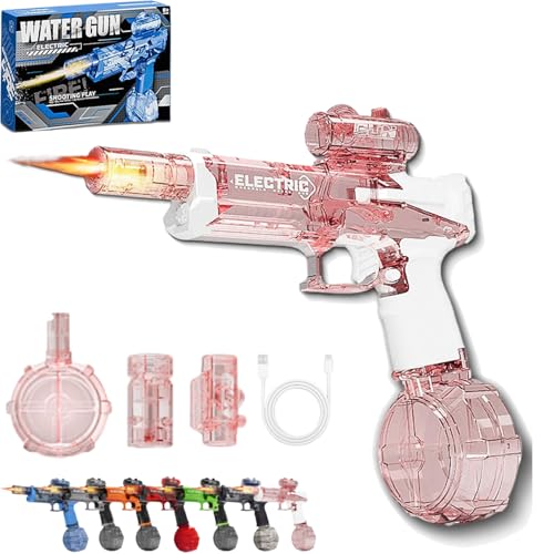 Ultimate Electric Blaster, Electric Water Guns with Light Up, Range Motorized Water Gun with Interactive Lighting, 32.8ft Shooting, for Outdoor Summer Pool Party Games (Pink) von Generisch