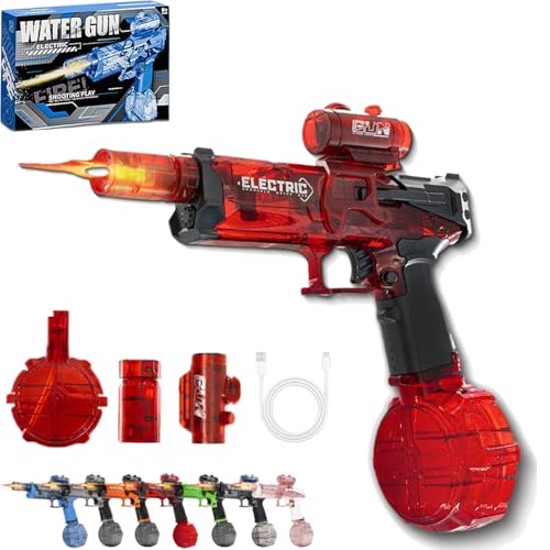 Ultimate Electric Blaster, Electric Water Guns with Light Up, Range Motorized Water Gun with Interactive Lighting, 32.8ft Shooting, for Outdoor Summer Pool Party Games (Red) von Generisch