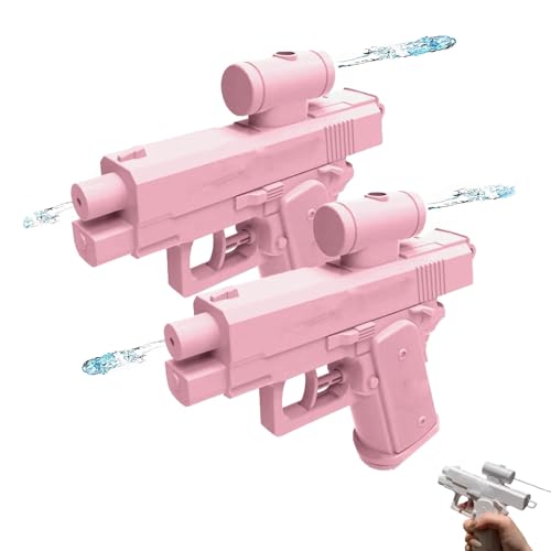 Umgekehrte Wasserpistolen Streich Spielzeug, Zwanghaft Streich Zweiwege-Wasserpistole, Streich Wasserpistole kann von vorne und hinten sprühen, Kreatives Scherzspielzeug Neuheit Geschenke (Rosa*2) von Generisch