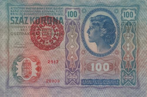 Ungarn Pick-Nr: 27 gebraucht (III) 1912 (1920) 100 Korona (Banknoten für Sammler) von Generisch