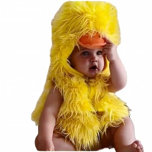 Unisex-Babysuit, niedliches Halloween-Kostüm, für Jungen, Mädchen, Kleinkinder, Baby-Kostüme, Kleinkind, Pyjama, Hoodies, Set für Mädchen (Gelb, 2–3 Jahre) von Generisch