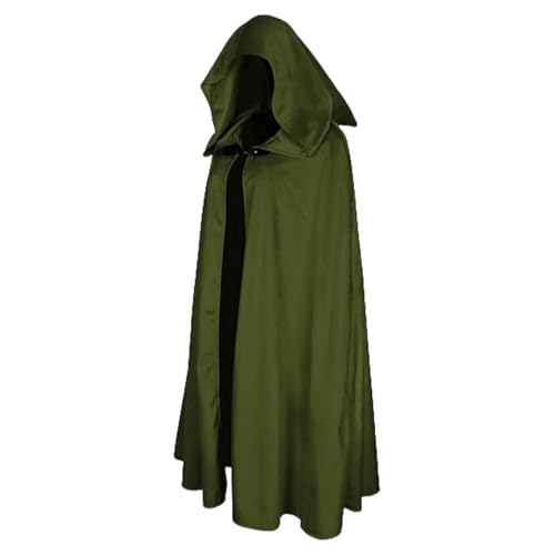 Unisex Mittelalterlicher Kuttenhut, Wildleder-Samt-Umhang, Bühnenaufführung, Kleidung, Vintage, Renaissance, Gothic, Robe, Umhang, Kostüm-Zubehör Unisex Mittelalterlicher Kuttenhut, Wildleder-Samt-Umhang, Bühnenaufführung, Kleidung, Vintage, Renaissance, Gothic, Robe, Umhang, Kostüm-Zubehör von Generisch