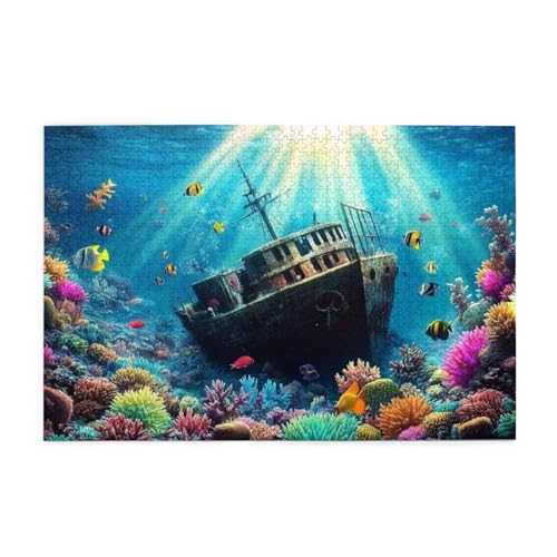 Unterwasser-Wreck Coral World 1000 Teile Puzzles für Erwachsene Holzpuzzles für Erwachsene Geschenke Wohnkultur Unterwasser-Wreck Coral World 1000 Teile Puzzles für Erwachsene Holzpuzzles für Erwachsene Geschenke Wohnkultur von Generisch