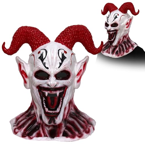 Vampirmaske Zombie Kopfmaske für Erwachsene, Gruseliger Horror Gruselige Dämonenmonstermaske für Halloween-Kostümparty (B) von Generisch